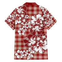 Hibiscus Pakala Fantasy Red Family Matching Summer Maxi Dress and Hawaiian Shirt Tropical Floral Stylized - Polynesian Pride