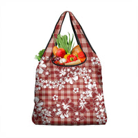 Hibiscus Pakala Fantasy Red Grocery Bag Tropical Floral Stylized - Polynesian Pride
