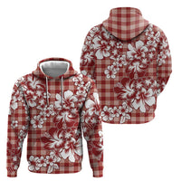 Hibiscus Pakala Fantasy Red Hoodie Tropical Floral Stylized - Polynesian Pride