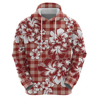 Hibiscus Pakala Fantasy Red Hoodie Tropical Floral Stylized - Polynesian Pride