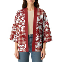 Hibiscus Pakala Fantasy Red Kimono Tropical Floral Stylized - Polynesian Pride