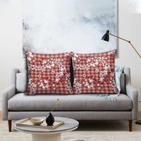 Hibiscus Pakala Fantasy Red Pillow Cover Tropical Floral Stylized - Polynesian Pride