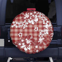 Hibiscus Pakala Fantasy Red Spare Tire Cover Tropical Floral Stylized - Polynesian Pride