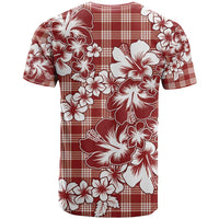 Hibiscus Pakala Fantasy Red T Shirt Tropical Floral Stylized - Polynesian Pride