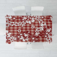 Hibiscus Pakala Fantasy Red Tablecloth Tropical Floral Stylized - Polynesian Pride
