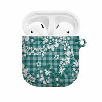 Hibiscus Pakala Aqua Teal AirPods Case Tropical Floral Stylized LT01 Teal - Polynesian Pride