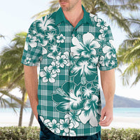 Hibiscus Pakala Aqua Teal Hawaiian Shirt Tropical Floral Stylized - Polynesian Pride