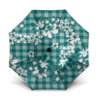 Hibiscus Pakala Aqua Teal Umbrella Tropical Floral Stylized - Polynesian Pride