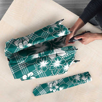 Hibiscus Pakala Aqua Teal Umbrella Tropical Floral Stylized - Polynesian Pride