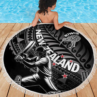 New Zealand Cricket Beach Blanket Maori Kiwi Black Fern LT01 - Polynesian Pride