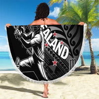 New Zealand Cricket Beach Blanket Maori Kiwi Black Fern LT01 - Polynesian Pride