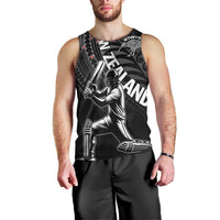 Custom New Zealand Cricket Men Tank Top Maori Kiwi Black Fern LT01 - Polynesian Pride