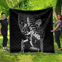 New Zealand Cricket Quilt Maori Kiwi Black Fern