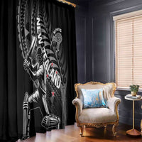 New Zealand Cricket Window Curtain Maori Kiwi Black Fern LT01 - Polynesian Pride