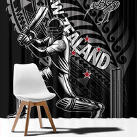 New Zealand Cricket Window Curtain Maori Kiwi Black Fern LT01 - Polynesian Pride