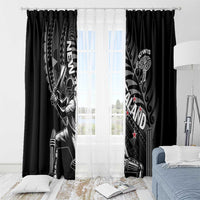 New Zealand Cricket Window Curtain Maori Kiwi Black Fern LT01 - Polynesian Pride