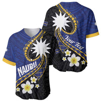 Personalised Nauru Baseball Jersey Naoero Proud Plumeria