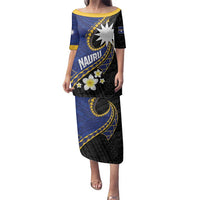 Personalised Nauru Family Matching Puletasi and Hawaiian Shirt Naoero Proud Plumeria