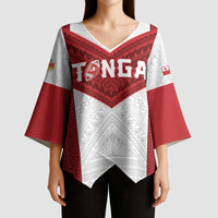 Tonga Rugby Custom Kimono Sleeve Blouse Tonga Sea Eagles Go Champions LT01 - Polynesian Pride