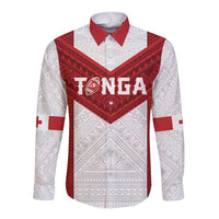 Tonga Rugby Custom Long Sleeve Button Shirt Tonga Sea Eagles Go Champions LT01 Unisex Red - Polynesian Pride