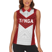 Tonga Rugby Custom Women Sleeveless Polo Shirt Tonga Sea Eagles Go Champions LT01 - Polynesian Pride