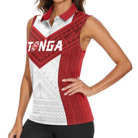 Tonga Rugby Custom Women Sleeveless Polo Shirt Tonga Sea Eagles Go Champions LT01 - Polynesian Pride