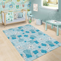 Hawaii Anthurium Tiare Pikake Lei Area Rug UliUli Lauhala Art Pattern LT01 - Polynesian Pride