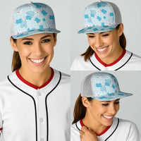 Hawaii Anthurium Tiare Pikake Lei Baseball Net Cap UliUli Lauhala Art Pattern LT01 - Polynesian Pride