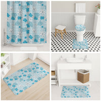 Hawaii Anthurium Tiare Pikake Lei Bathroom Set UliUli Lauhala Art Pattern LT01 - Polynesian Pride