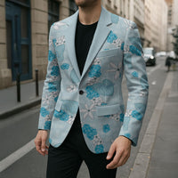 Hawaii Anthurium Tiare Pikake Lei Blazer UliUli Lauhala Art Pattern LT01 - Polynesian Pride