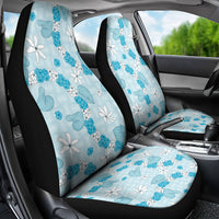Hawaii Anthurium Tiare Pikake Lei Car Seat Cover UliUli Lauhala Art Pattern LT01 - Polynesian Pride