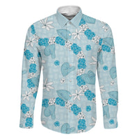Hawaii Anthurium Tiare Pikake Lei Family Matching Off Shoulder Short Dress and Hawaiian Shirt UliUli Lauhala Art Pattern