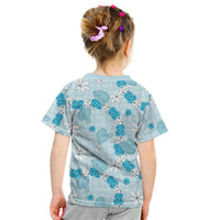 Hawaii Anthurium Tiare Pikake Lei Kid T Shirt UliUli Lauhala Art Pattern LT01 - Polynesian Pride