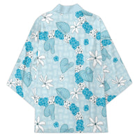 Hawaii Anthurium Tiare Pikake Lei Kimono UliUli Lauhala Art Pattern LT01 - Polynesian Pride
