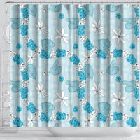 Hawaii Anthurium Tiare Pikake Lei Shower Curtain UliUli Lauhala Art Pattern LT01 - Polynesian Pride