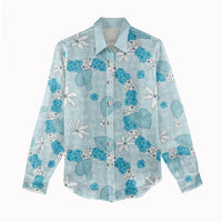 Hawaii Anthurium Tiare Pikake Lei Women Casual Shirt UliUli Lauhala Art Pattern LT01 - Polynesian Pride