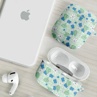 Hawaii Anthurium Tiare Pikake Lei AirPods Case Omaomao Lauhala Art Pattern LT01 - Polynesian Pride