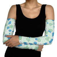Hawaii Anthurium Tiare Pikake Lei Arm Sleeves Omaomao Lauhala Art Pattern LT01 - Polynesian Pride