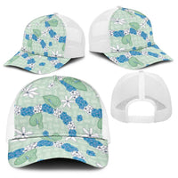 Hawaii Anthurium Tiare Pikake Lei Baseball Net Cap Omaomao Lauhala Art Pattern LT01 - Polynesian Pride