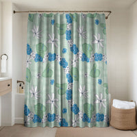Hawaii Anthurium Tiare Pikake Lei Bathroom Set Omaomao Lauhala Art Pattern LT01 Shower Curtain Only Green - Polynesian Pride