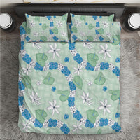 Hawaii Anthurium Tiare Pikake Lei Bedding Set Omaomao Lauhala Art Pattern LT01 Green - Polynesian Pride