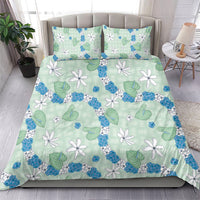 Hawaii Anthurium Tiare Pikake Lei Bedding Set Omaomao Lauhala Art Pattern LT01 - Polynesian Pride