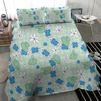 Hawaii Anthurium Tiare Pikake Lei Bedding Set Omaomao Lauhala Art Pattern LT01 - Polynesian Pride