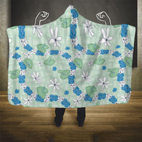 Hawaii Anthurium Tiare Pikake Lei Hooded Blanket Omaomao Lauhala Art Pattern LT01 - Polynesian Pride
