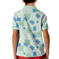 Hawaii Anthurium Tiare Pikake Lei Kid Polo Shirt Omaomao Lauhala Art Pattern LT01 - Polynesian Pride