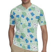 Hawaii Anthurium Tiare Pikake Lei Rugby Jersey Omaomao Lauhala Art Pattern LT01 - Polynesian Pride