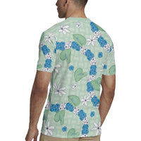 Hawaii Anthurium Tiare Pikake Lei Rugby Jersey Omaomao Lauhala Art Pattern LT01 - Polynesian Pride