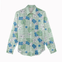 Hawaii Anthurium Tiare Pikake Lei Women Casual Shirt Omaomao Lauhala Art Pattern LT01 - Polynesian Pride