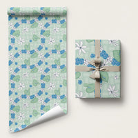 Hawaii Anthurium Tiare Pikake Lei Wrapping Paper Omaomao Lauhala Art Pattern LT01 58" × 23" Green - Polynesian Pride