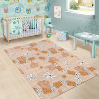 Hawaii Anthurium Tiare Pikake Lei Area Rug Alani Lauhala Art Pattern LT01 - Polynesian Pride